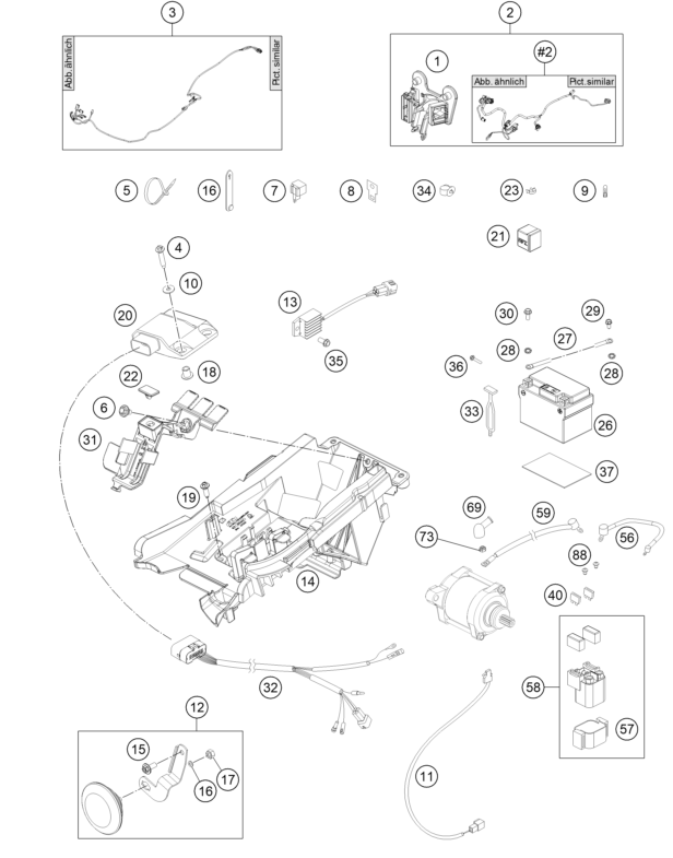 Sprängskiss: Wiring Harness – KTM 300 EXC CKD 2023