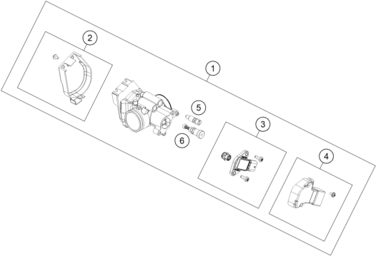 Sprängskiss: Throttle Body – KTM 150 EXC TPI 2020