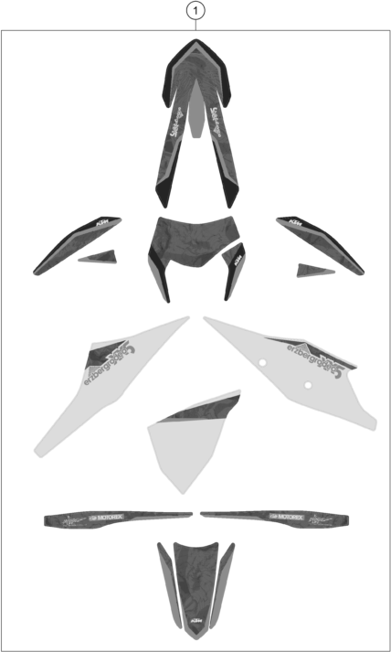 Sprängskiss: Decal – KTM 300 EXC TPI ERZBERGRODEO 2020