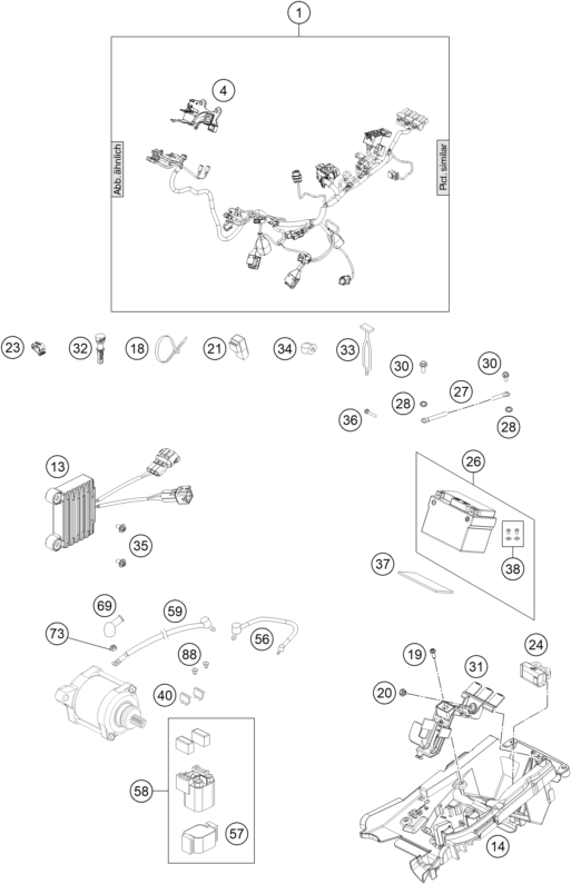 Sprängskiss: Wiring Harness – KTM 300 XC-W 2023