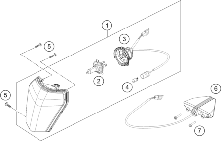 Sprängskiss: Lighting System – KTM 300 XC-W 2023