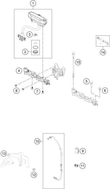 Sprängskiss: Instruments / Lock System – KTM 250 EXC TPI 2022