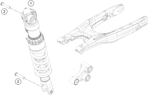 Sprängskiss: Shock Absorber – KTM RC4 R 2020