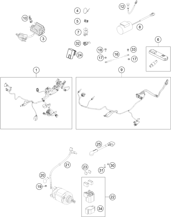 Sprängskiss: Wiring Harness – KTM RC4 R 2020
