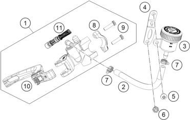 Sprängskiss: Front Brake Control – KTM RC4 R 2020