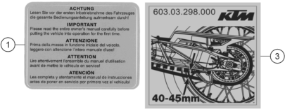 Sprängskiss: Technic Information Sticker – KTM 1290 Super Adventure S, orange 2020