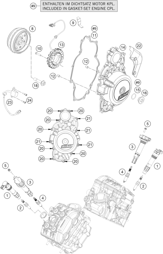 Sprängskiss: Ignition System – KTM BRABUS 1300 R, black 2022