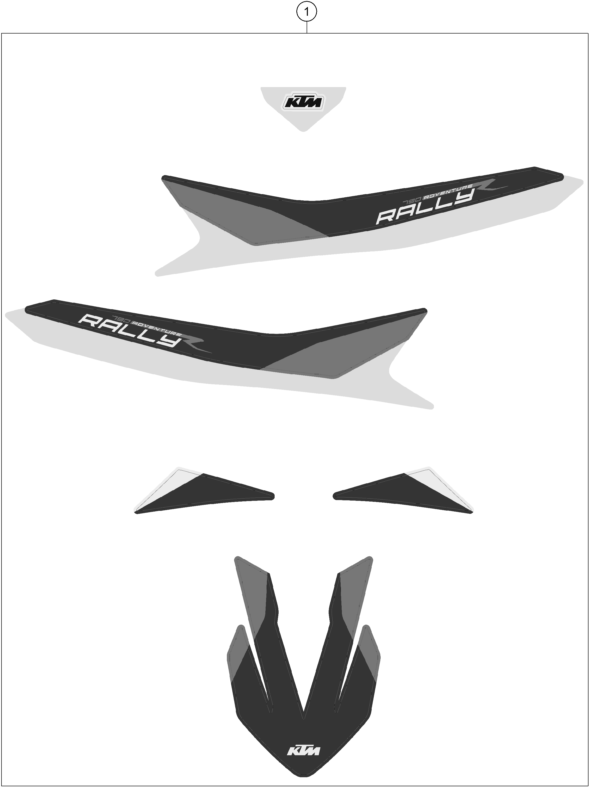 Sprängskiss: Decal – KTM 790 Adventure R Rally 2020