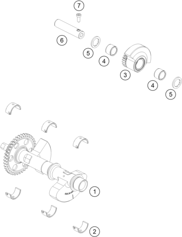 Sprängskiss: Balancer Shaft – KTM 790 DUKE, black - D.D. 2027