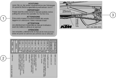 Sprängskiss: Technic Information Sticker – KTM 790 Adventure, orange 2020