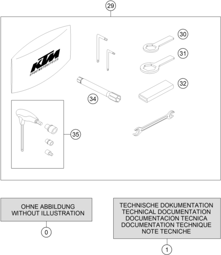 Sprängskiss: Accessory Pack – KTM 890 DUKE R 2023