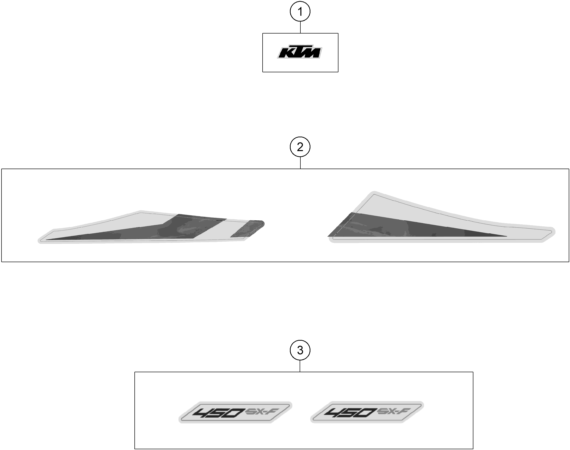 Sprängskiss: Decal – KTM 450 SX-F 2020