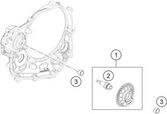 Sprängskiss: Balancer Shaft – KTM 500 XCF-W 2020