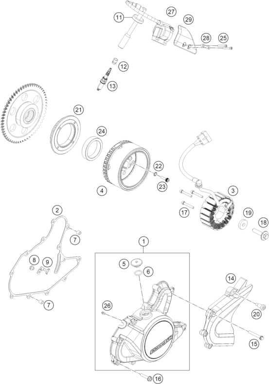 Sprängskiss: Ignition System – KTM 200 DUKE, blue, ABS-CKD 2026