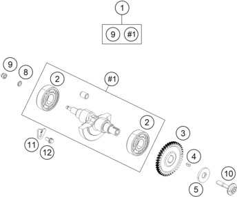 Sprängskiss: Balancer Shaft – KTM 390 ADVENTURE, white - CKD