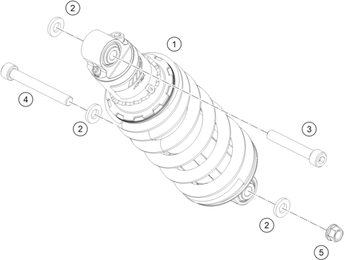 Sprängskiss: Shock Absorber – KTM 250 ADVENTURE, grey - B.D. 2024