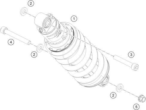 Sprängskiss: Shock Absorber – KTM 390 ADVENTURE, white - CKD