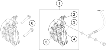 Sprängskiss: Front Brake Caliper – KTM 250 ADVENTURE, black 2021