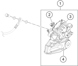 Sprängskiss: Rear Brake Caliper – KTM 250 ADVENTURE, black 2021