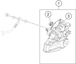 Sprängskiss: Rear Brake Caliper – KTM 250 ADVENTURE, blue - CKD 2022