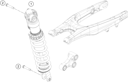 Sprängskiss: Shock Absorber – KTM 450 SMR 2021