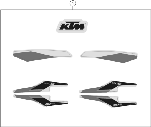 Sprängskiss: Decal – KTM 50 SX 2022