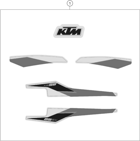 Sprängskiss: Decal – KTM 65 SX 2022