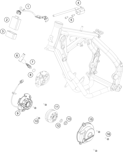 Sprängskiss: Ignition System – KTM 65 SX 2022