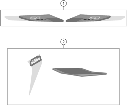 Sprängskiss: Decal – KTM 150 XC-W TPI 2021