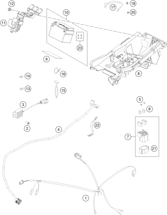 Sprängskiss: Wiring Harness – KTM 125 XC 2022