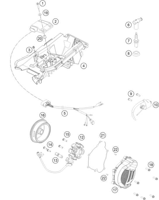 Sprängskiss: Ignition System – KTM 125 XC 2022