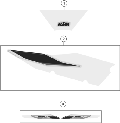 Sprängskiss: Decal – KTM 250 SX 2021