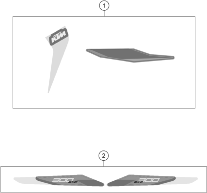 Sprängskiss: Decal – KTM 300 EXC CKD 2021