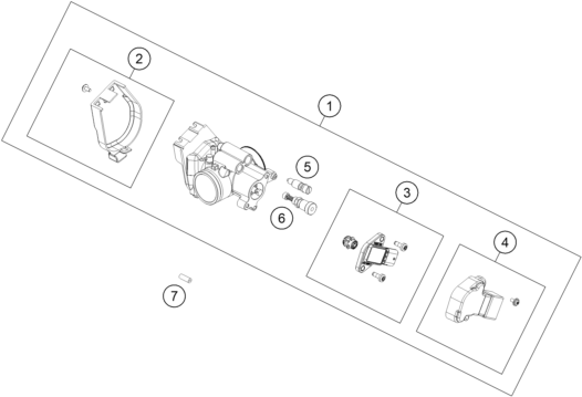 Sprängskiss: Throttle Body – KTM 250 EXC TPI 2022
