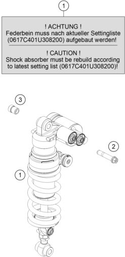 Sprängskiss: Shock Absorber – KTM KTMR2R 1290 SUPER DUKE RR 2023
