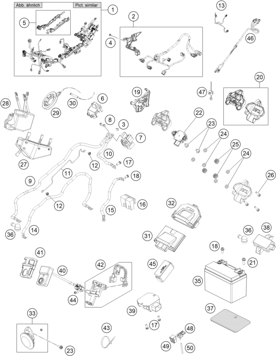 Sprängskiss: Wiring Harness – KTM KTMR2R 1290 SUPER DUKE RR 2023