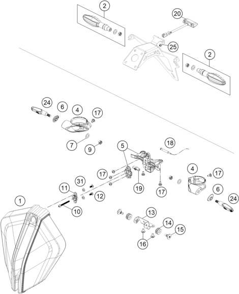 Sprängskiss: Lighting System – KTM KTMR2R 1290 SUPER DUKE RR 2023