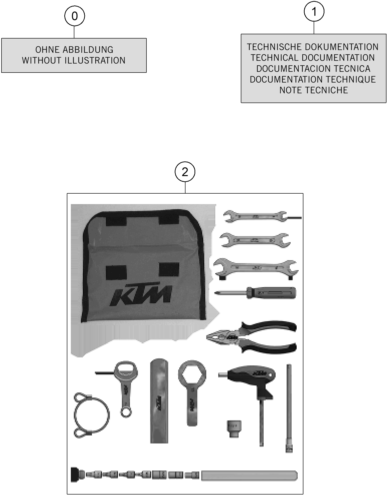Sprängskiss: Accessory Pack – KTM KTMR2R 1290 S ADVENTURE S, grey 2023
