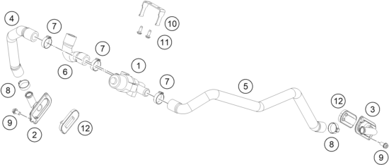 Sprängskiss: Secondary Air System Sas – KTM KTMR2R 1290 S ADVENTURE S, grey 2023