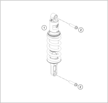Sprängskiss: Shock Absorber – KTM 890 DUKE GP, orange 2022
