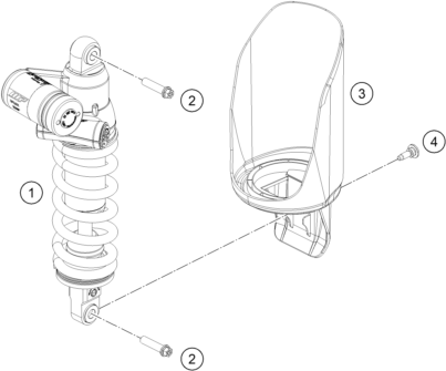 Sprängskiss: Shock Absorber – KTM 790 ADVENTURE R 2026