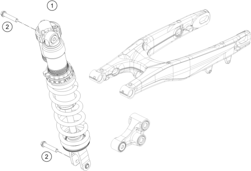 Sprängskiss: Shock Absorber – KTM 450 SX-F 2022