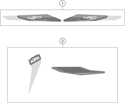 Sprängskiss: Decal – KTM 450 EXC-F 2021