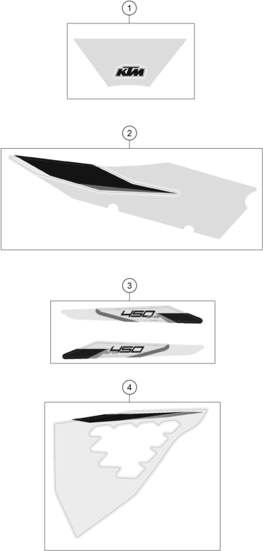 Sprängskiss: Decal – KTM 450 SMR 2021