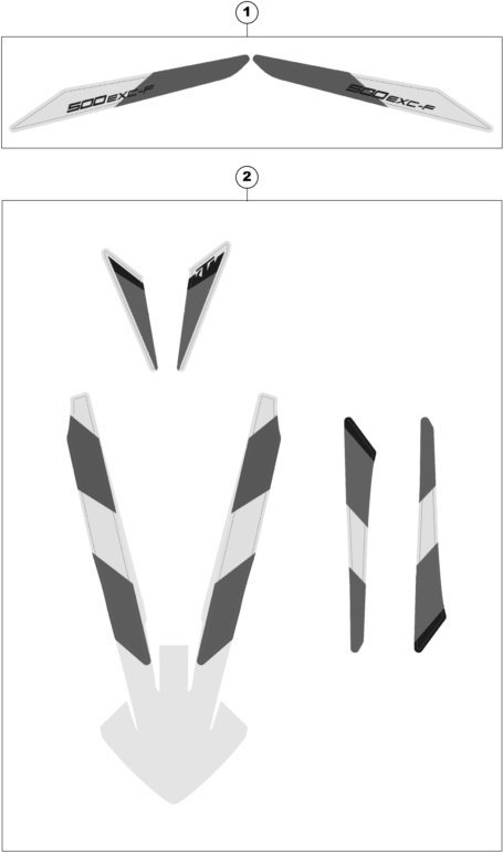 Sprängskiss: Decal – KTM 500 EXC-F SIX DAYS 2021