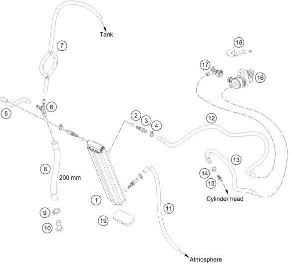 Sprängskiss: Evaporative Canister – KTM 350 XCF-W 2020