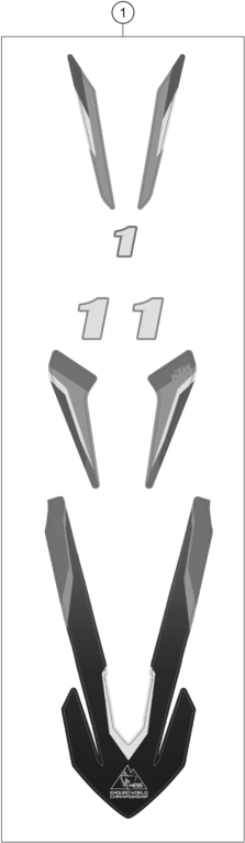 Sprängskiss: Decal – KTM 350 EXC-F WESS 2021