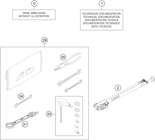 Sprängskiss: Accessory Pack – KTM 350 EXC-F WESS 2021
