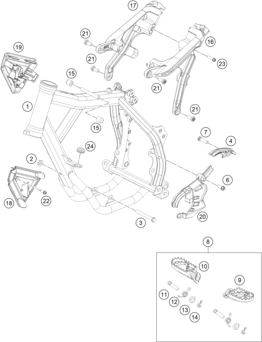 Sprängskiss: Frame – KTM SX-E 3 2023