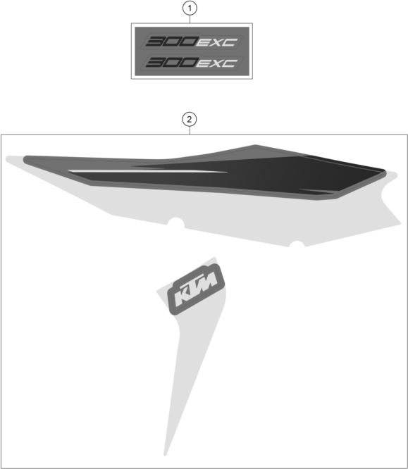 Sprängskiss: Decal – KTM 300 EXC CKD 2022